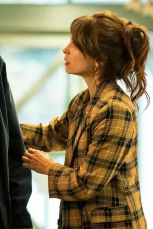 Cassandra Lee Murder In A Small Town 2024 Kristin Kreuk Plaid Coat