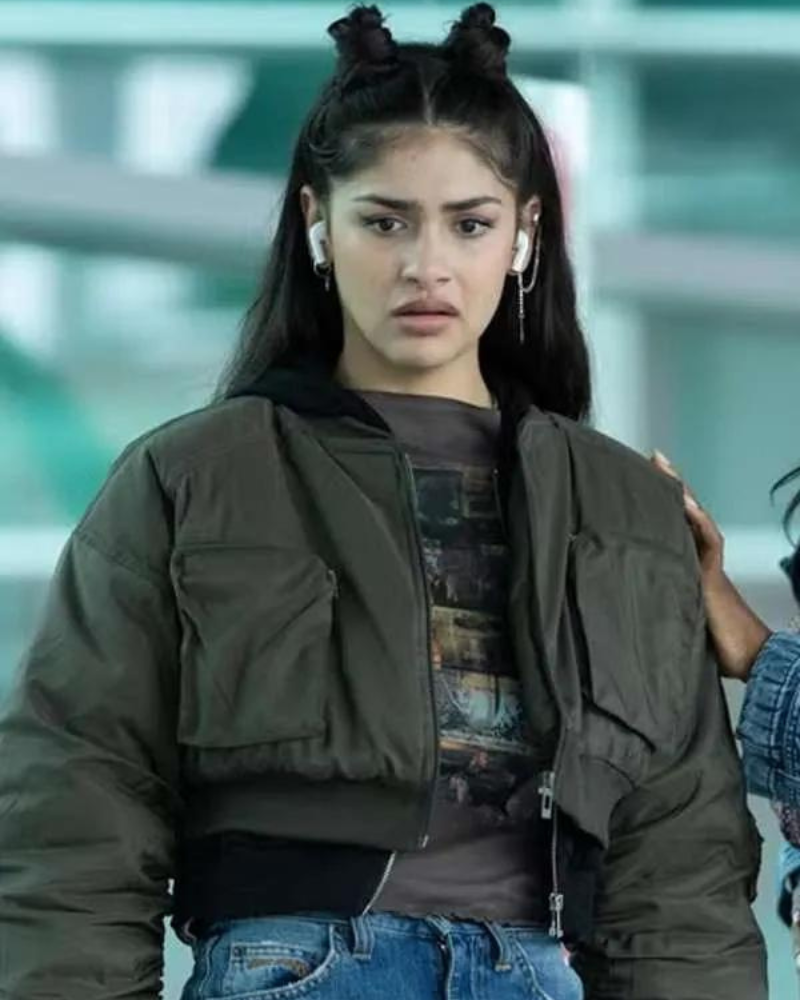 Curfew Tv Series 2024 Imogen Sandhu Grey Cropped Bomber Jacket Curfew Tv Series 2024 Imogen Sandhu Grey Cropped Bomber Jacket