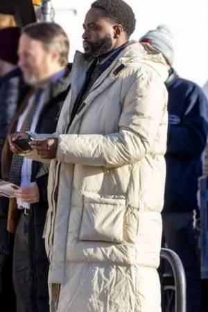Dipo Ola Ludwig Tv Series Di Russell Carter White Puffer Trench Coat