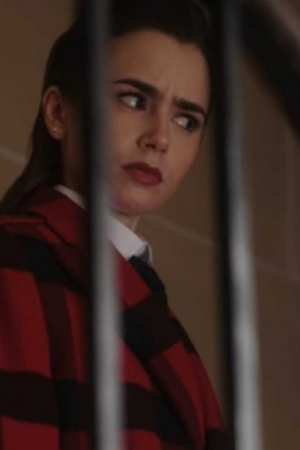 Emily Cooper Tv Series Emily In Paris S04 Lily Collins Plaid Twill Coat