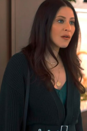 Esther Roklov Tv Series Nobody Wants This 2024 Jackie Tohn Belted Cardigan