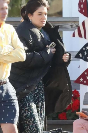Eve Hewson The Perfect Couple 2024 Amelia Sacks Puffer Coat