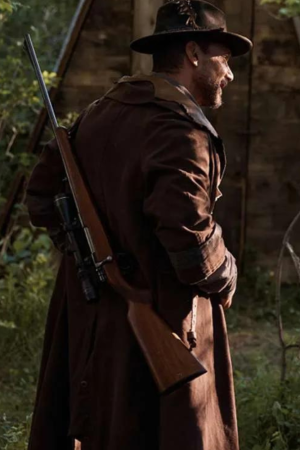 Frank Grillo Die Alone 2024 Kai Brown Cotton Coat