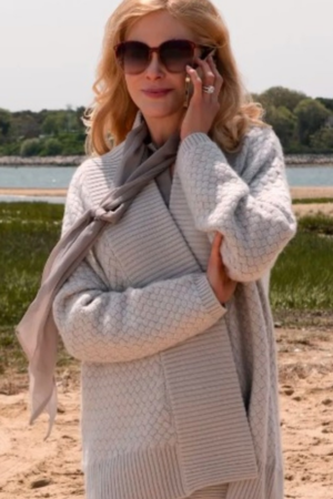 Greer Garrison Tv Series The Perfect Couple 2024 Nicole Kidman Textured Cardigan