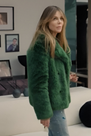 High Potential 2024 Morgan Gillory Green Fur Coat