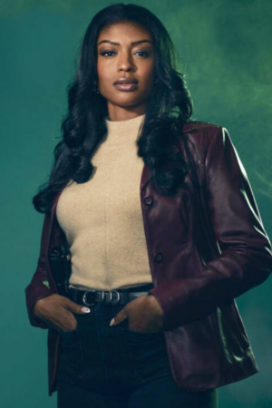 Javicia Leslie Tv Series High Potential S01 Daphne Leather Blazer