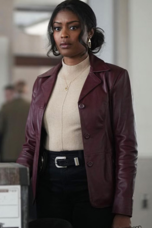 Javicia Leslie Tv Series High Potential S01 Daphne Purple Leather Blazer