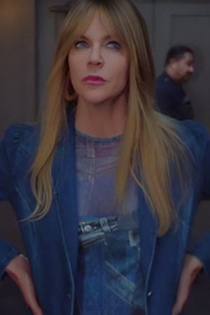 Kaitlin Olson Tv-series High Potential Morgan Gillory Blue Denim Blazer