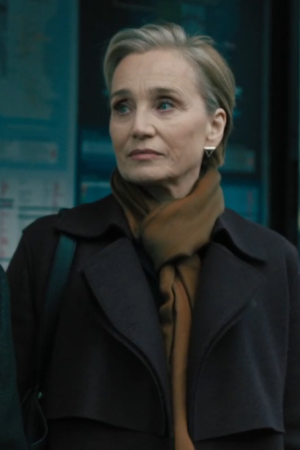 Kristin Scott Thomas Slow Horses Tv Series S04 Diana Taverner Black Wool Coat