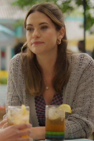 Lolly Film The Magic Of Lemon Drops 2024 Lyndsy Fonseca Knitted Cardigan