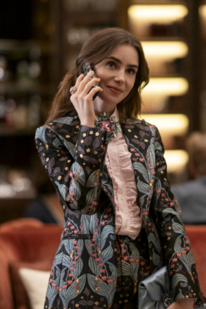 Marcello Emily In Paris S04 Lily Collins Floral Embroidered Blazer