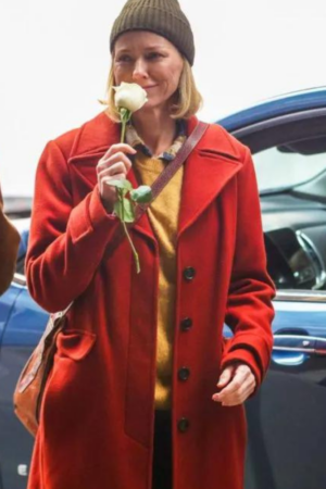 Naomi Watts Movie The Friend 2024 Iris Red Trench Wool Coat