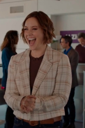 Natalie Calder Film Falling Together 2024 Ashley Williams Plaid Cropped Blazer
