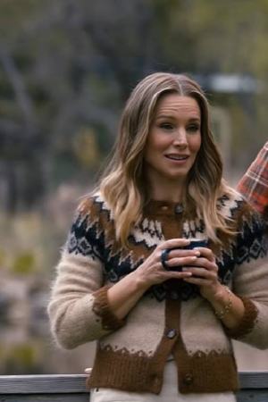 Nobody Wants This 2024 Kristen White And Brown Knitted Sweater