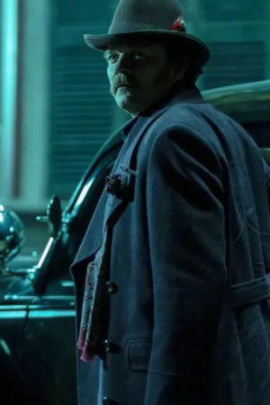 Pilou Asbæk Salem’s Lot Movie 2024 Richard Straker Black Wool Coat