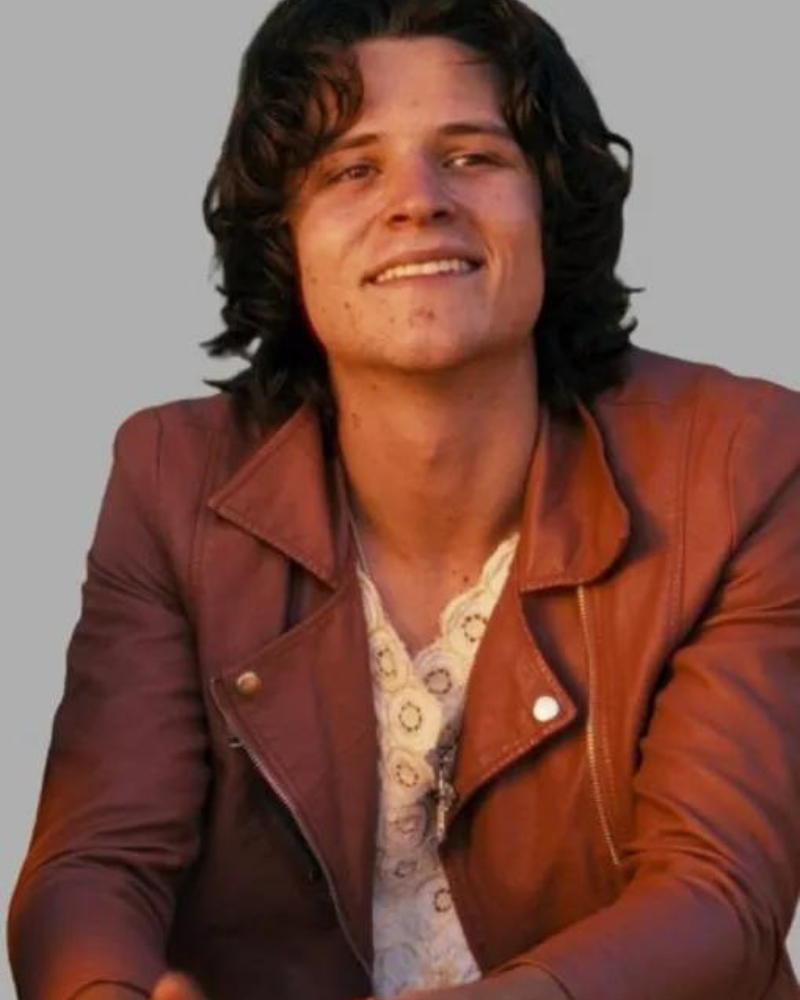 Rodger Marino Movie Mustard Man 2024 Albert Dicesare Brown Biker Leather Jacket Rodger Marino Movie Mustard Man 2024 Albert Dicesare Brown Biker Leather Jacket