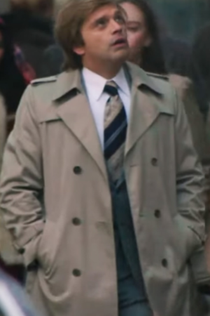 Sebastian Stan Movie The Apprentice 2024 Donald Trump Beige Coat