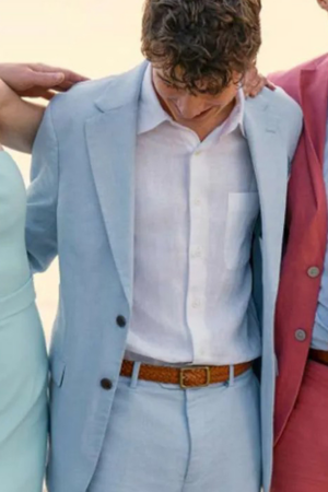 Will Winbury Tv Series The Perfect Couple 2024 Sam Nivola Blue Suit