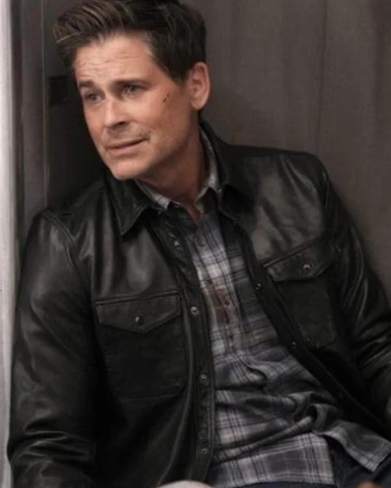 9-1-1 Lone Star Owen Strand Black Leather Jacket 9-1-1 Lone Star Owen Strand Black Leather Jacket