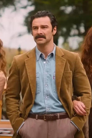 Aidan Turner Rivals 2024 Declan O’hara Brown Blazer