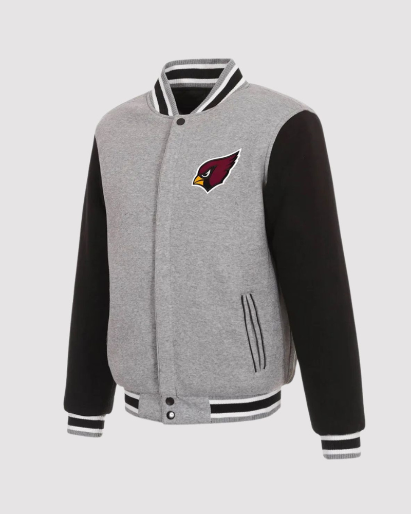 Arizona Cardinals Grayblack Wool Varsity Jacket Arizona Cardinals Grayblack Wool Varsity Jacket