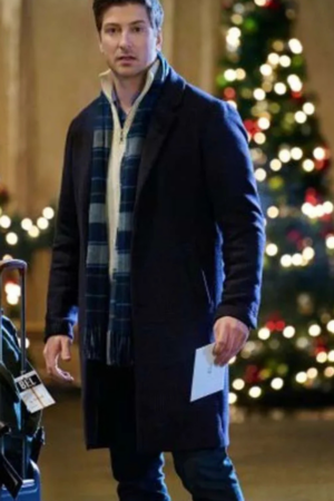 Daniel Lissing Santa Tell Me 2024 Chris Black Wool Coat