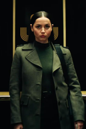 Eve Ballerina 2025 Ana De Armas Grey Trench Coat