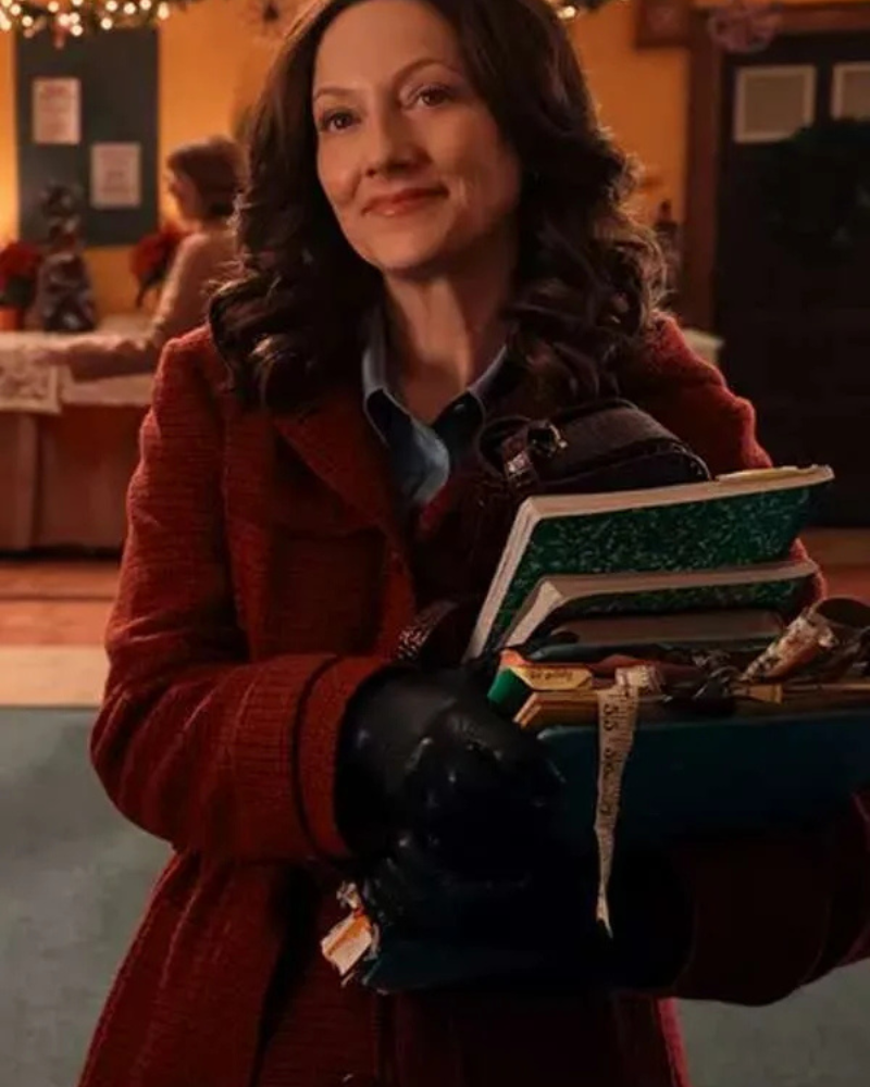 Judy Greer The Best Christmas Pageant Ever 2024 Grace Red Trench Coat Judy Greer The Best Christmas Pageant Ever 2024 Grace Red Trench Coat