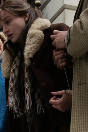 Julia Garner Movie Apartment 7a 2024 Brown Wool Coat