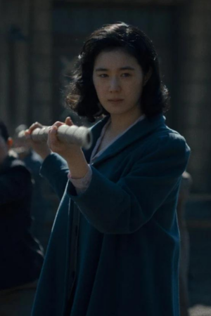 Jung Eun-chae Movie Pachinko Blue Long Coat