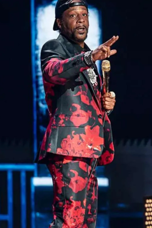 Katt Williams Woke Foke 2024 American Actor Red And Black Suit