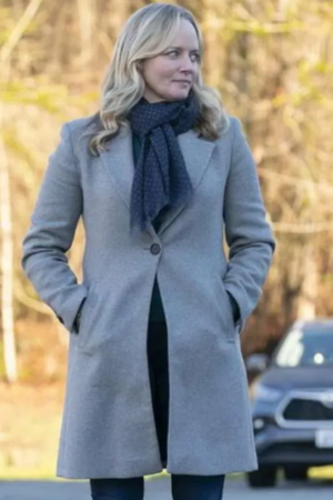 Marley Shelton Tracker Tv Series S01 Erika Kennedy Grey Wool Coat