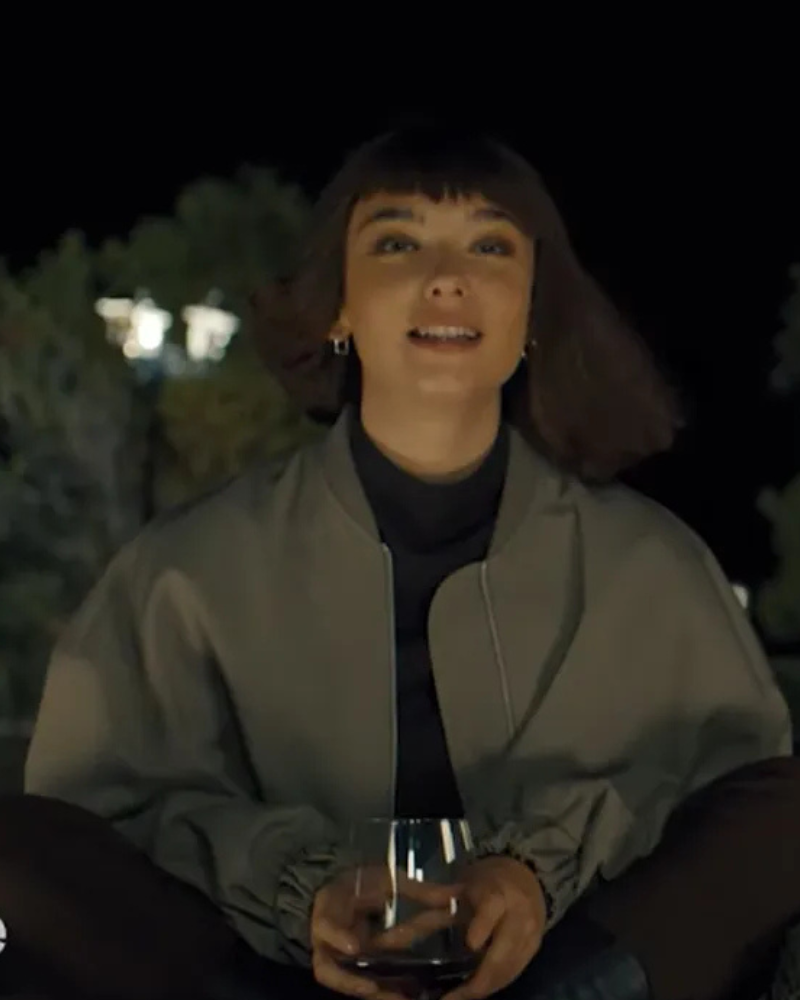 Matilda De Angelis Citadel Diana Tv Series Diana Cavalieri Grey Bomber Jacket Matilda De Angelis Citadel Diana Tv Series Diana Cavalieri Grey Bomber Jacket