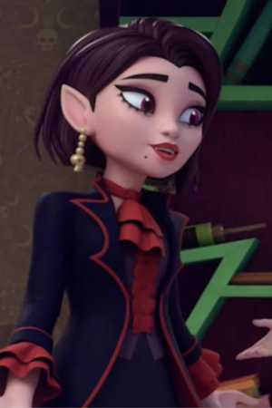 Monster High Tv Series Wei Fang Halloween Black And Red Trench Coat