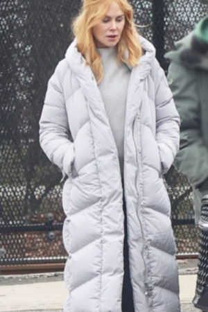 Romy Movie Babygirl 2024 Nicole Kidman White Puffer Hooded Coat