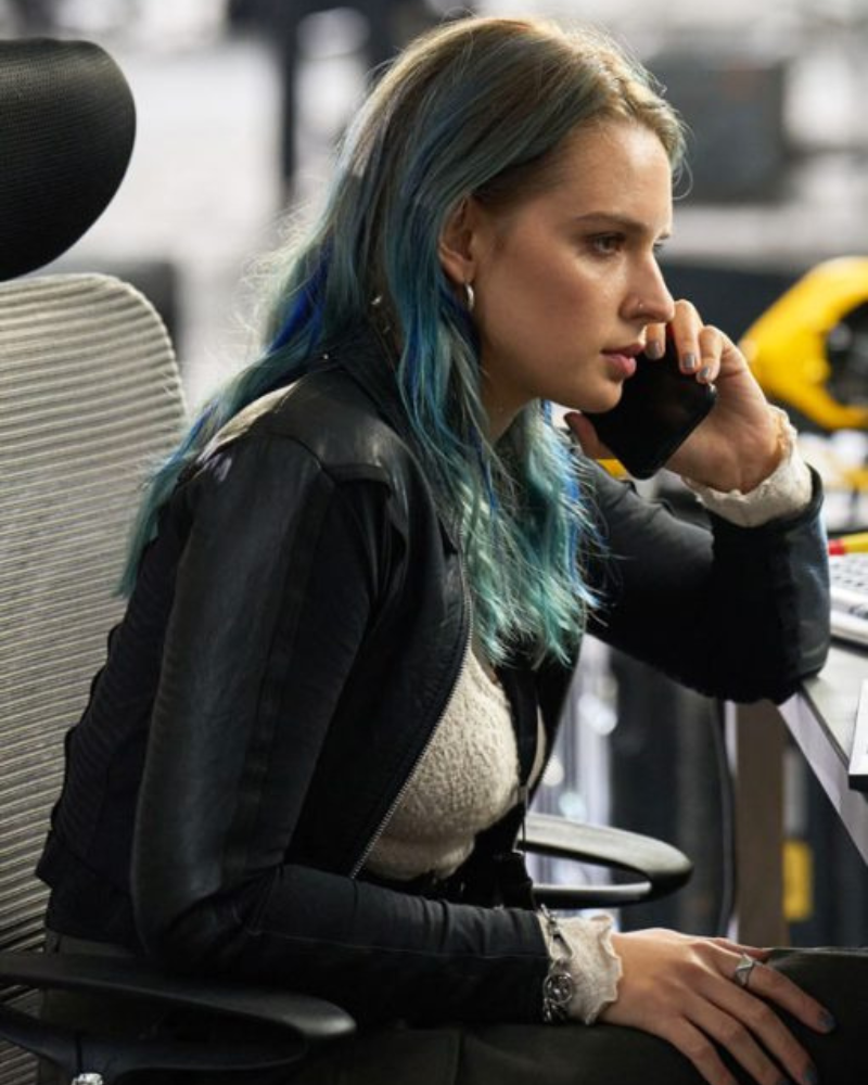 Sorina Movie Canary Black 2024 Romina Tonkovic Black Cropped Leather Jacket Sorina Movie Canary Black 2024 Romina Tonkovic Black Cropped Leather Jacket