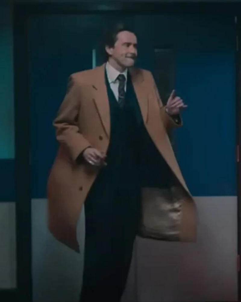 Tony Baddingham Rivals 2024 David Tennant Brown Trench Coat Tony Baddingham Rivals 2024 Brown Coat - Image 1