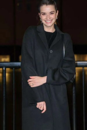 Emilia Pérez Premiere Night 2024 Margaret Clunie Black Trench Coat