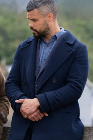 Howard Charles Tv Series Whitstable Pearl Mike Mcguire Blue Wool Coat