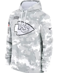 Kansas City Chiefs Salute To Service Camo 2024 Pullover Hoodie