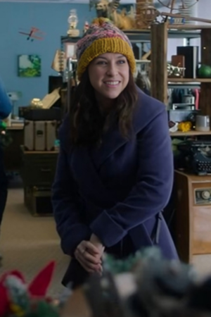 Kathy Barrett Hot Frosty 2024 Lacey Chabert Blue Coat