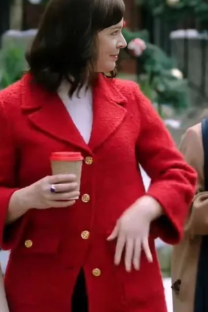 Lisa Norton How To Fall In Love By Christmas Red Wool Coat