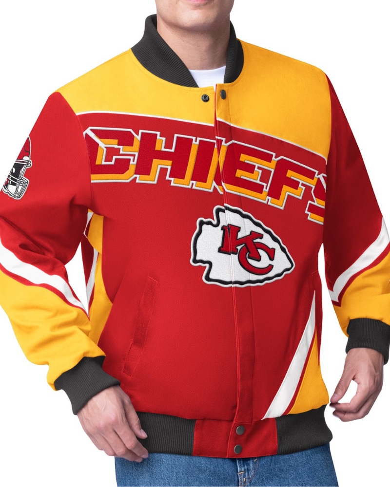 Men's G-III Extreme Red Kansas City Chiefs Racing Full-Snap Jacket Men's G-III Extreme Red Kansas City Chiefs Racing Full-Snap Jacket