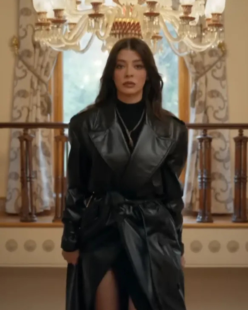 Selin Sekerci Tv Series The Family (Aile) Serap Vural Black Leather Coat Selin Sekerci Tv Series The Family (Aile) Serap Vural Black Leather Coat
