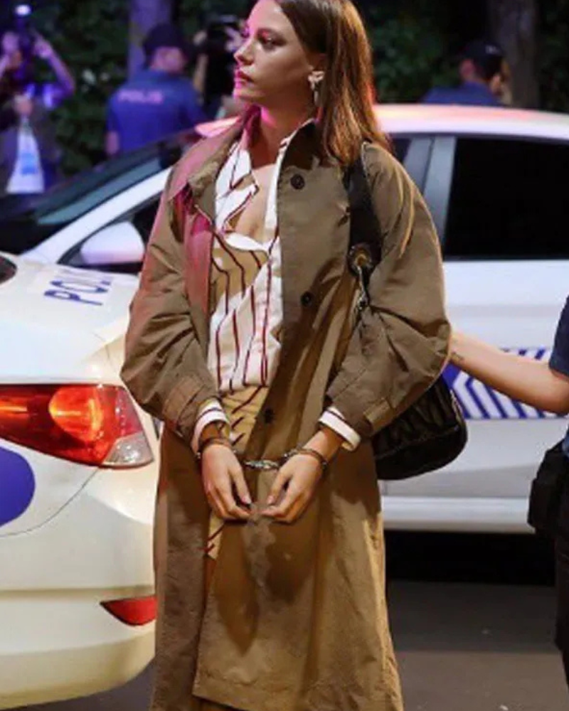 Serenay Sarikaya Tv Series The Family (Aile) S02 Devin Akin Brown Cotton Coat Serenay Sarikaya Tv Series The Family (Aile) S02 Devin Akin Brown Cotton Coat