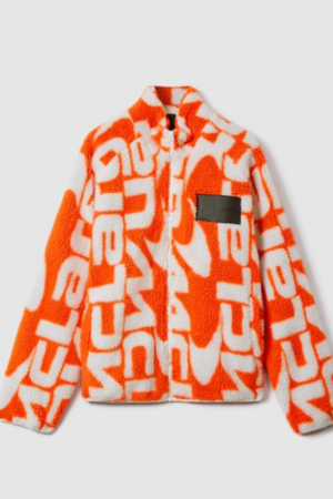 Ulster McLaren F1 Zip-Through Papaya And White Fleece Jacket