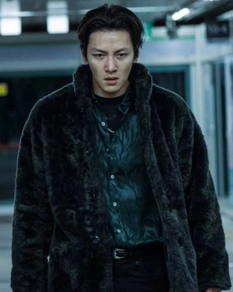 Yoon Gil-ho Gangnam B-side 2024 Tv Series Ji Chang-wook Black Faux Shearling Jacket Yoon Gil-ho Gangnam B-side 2024 Tv Series Ji Chang-wook Black Faux Shearling Jacket