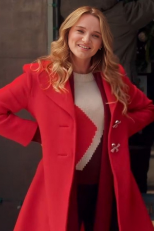 Alana Film Holiday Touchdown A Chiefs Love Story 2024 Hunter King Red Coat