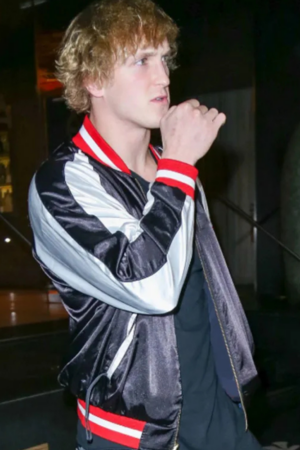 American Wrestler Logan Los Angeles Black And White Varsity Jacket