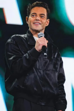 Charles Heller The Amateur Movie 2025 Rami Malek Black Jacket